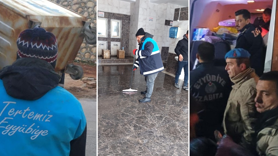 Eyyübiye Belediyesi sivil savunma ekipleri komşu illerde yardıma koştu