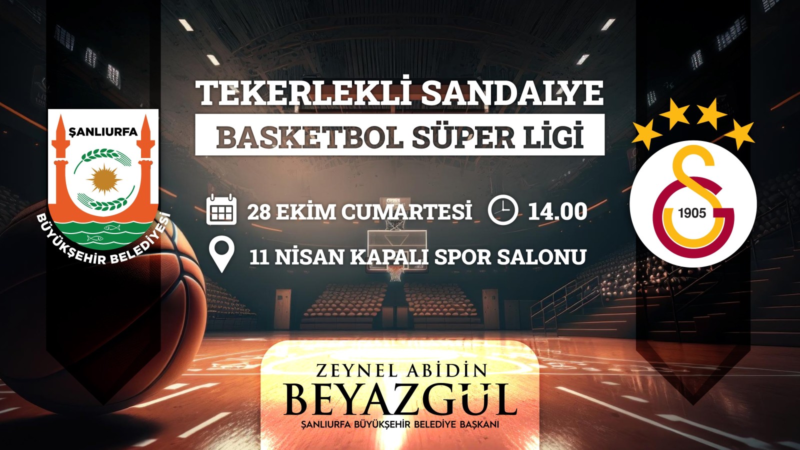 Şanlıurfa Tekerlekli sandalye Basketbol takımı Galatasaray’ı konuk ediyor