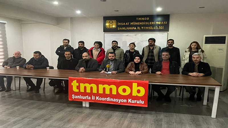 TMMOB Şanlıurfa İl Koordinasyon Kurulu’ndan depremin 1. yılında açıklama