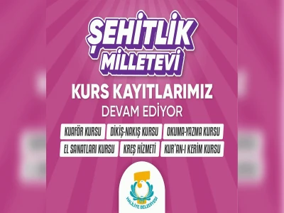 Haliliye Bebelediyesi tarafından açılan Şehitlik Millet Evi’nde kurs kayıtları sürüyor